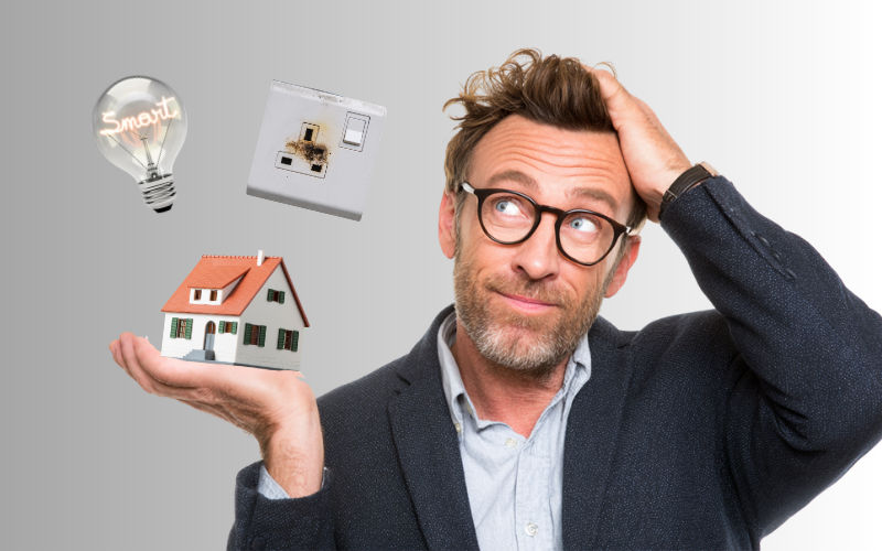 Consumer unit condition during homebuyer inspection — old fuseboard flags London EICR