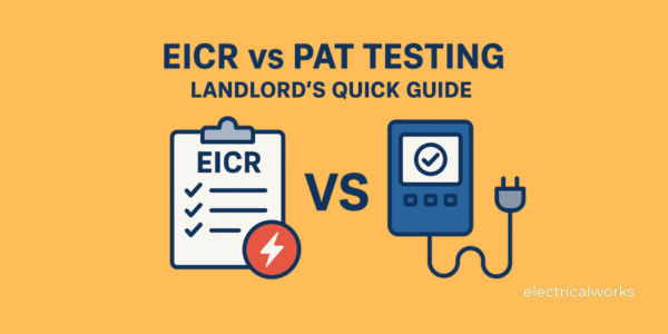 PAT label on kettle versus EICR certificate - fixed wiring versus portable appliance testing London