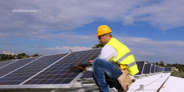 Annual solar PV inspection on London roof — MCS maintenance visit and inverter checks electricalworks