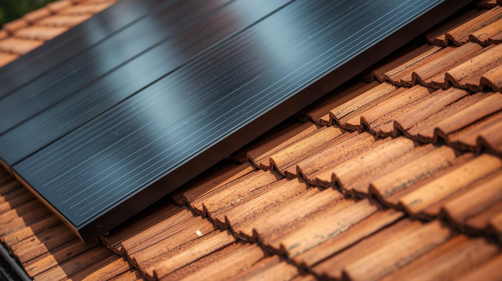 Solar panels on a heritage roofline
