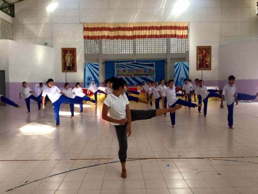 yoga with school children