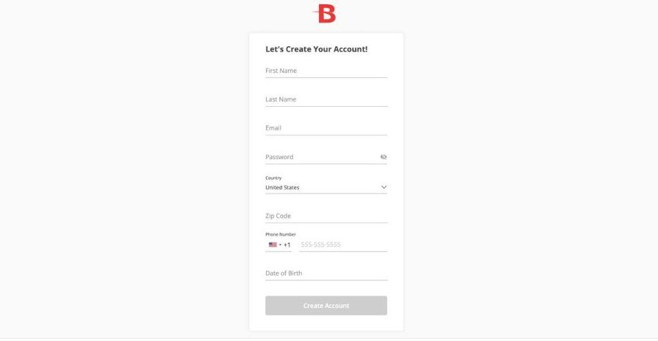BetOnline Registration Form