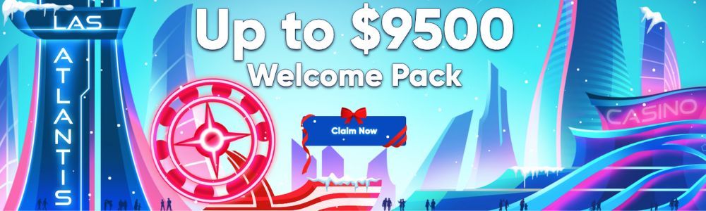 A promotional banner for the Las Atlantis welcome bonus.