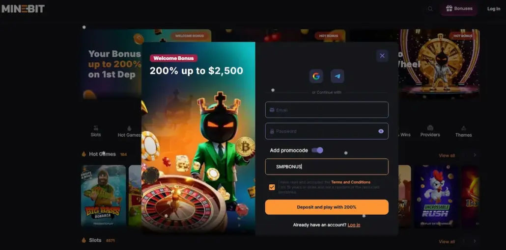 How to Sign Up and Claim the MineBit Casino Welcome Bonus