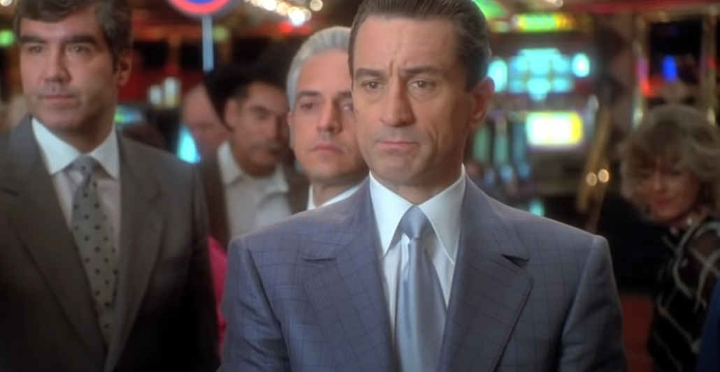 Robert De Niro as Ace Rothstein in the movie Casino.