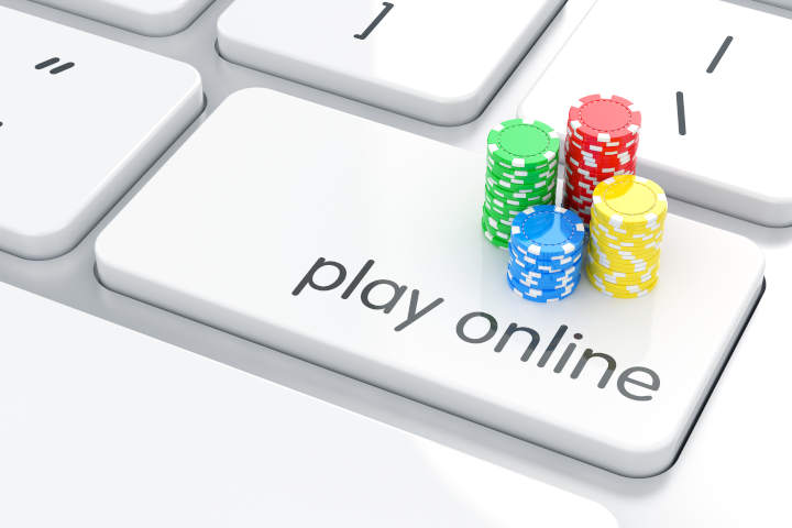 A selection of online casino games displayed on a laptop screen.