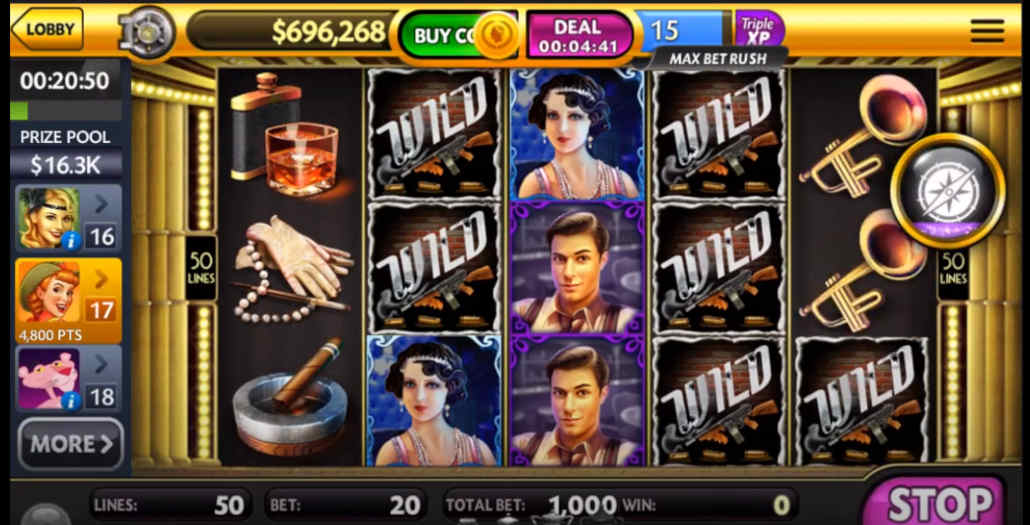 Foxtrot Follies slot game with a 1920s theme.