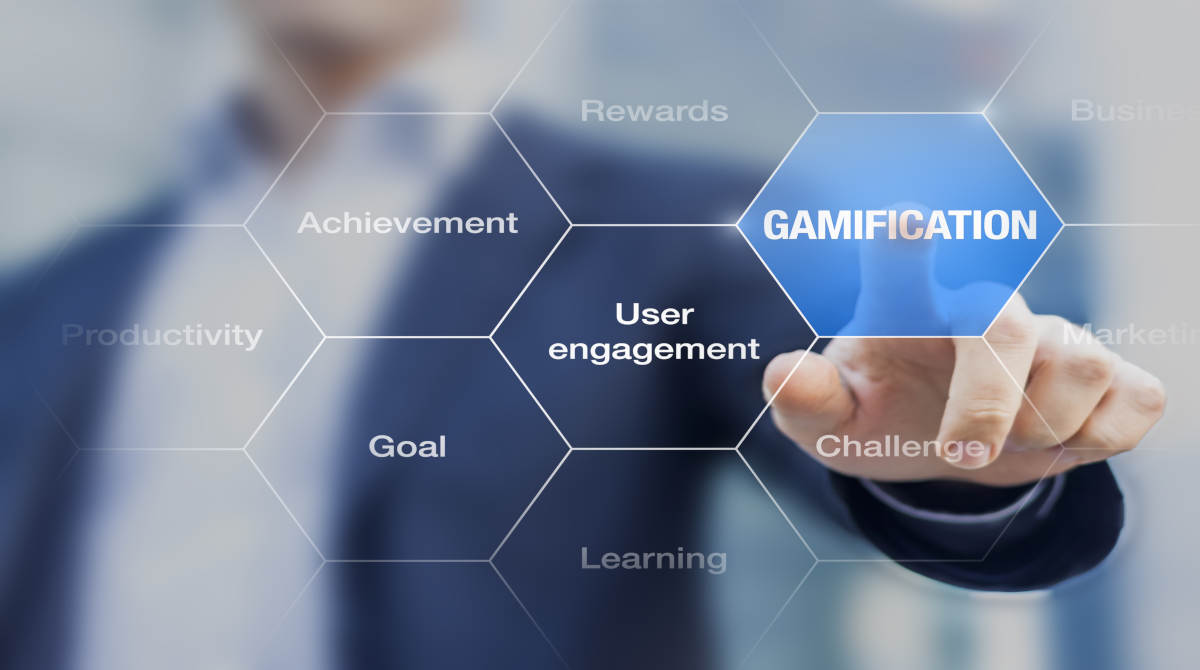 A visual representation of gamification elements in an online casino interface.