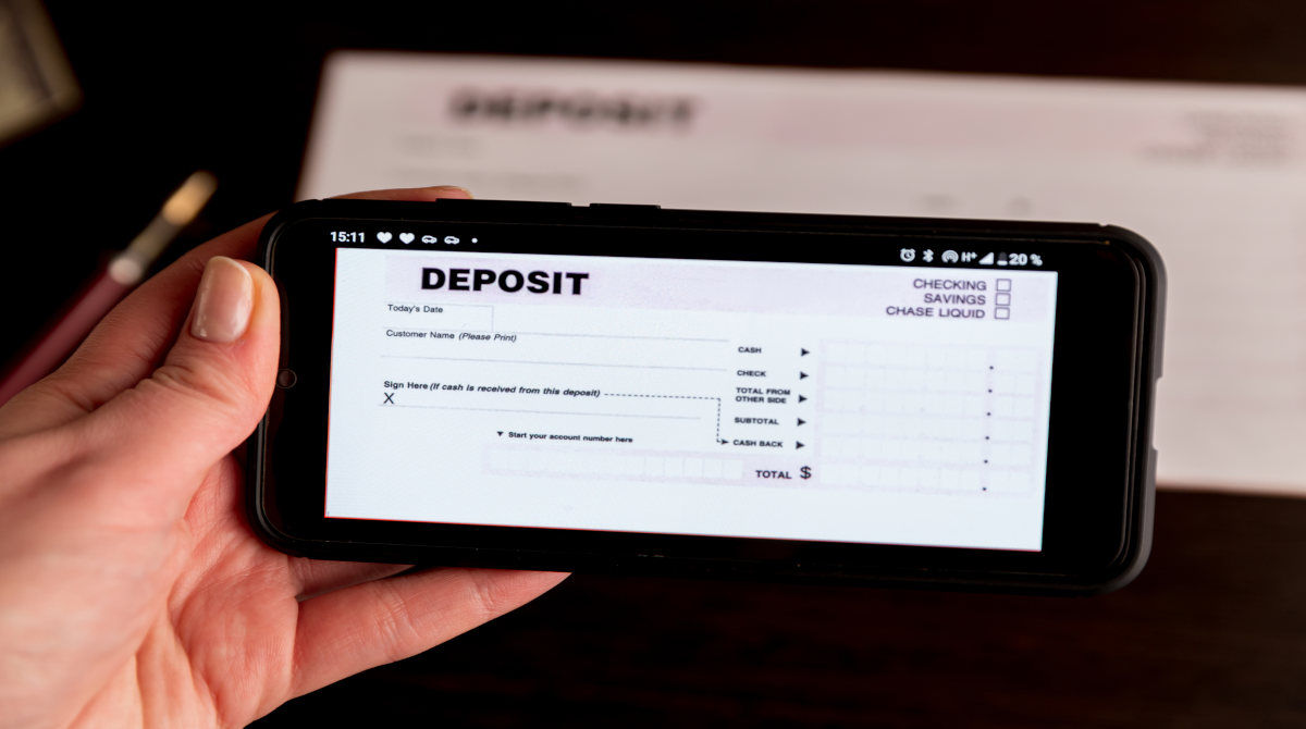 A smartphone screen showing the process of making an eCheck payment.