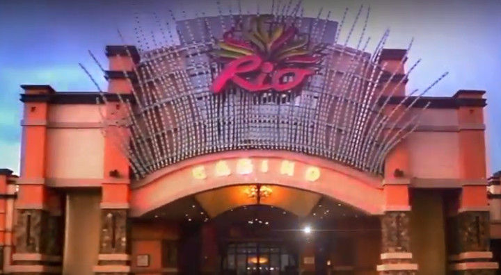 The vibrant entrance to Rio Casino Resort in South Africa.