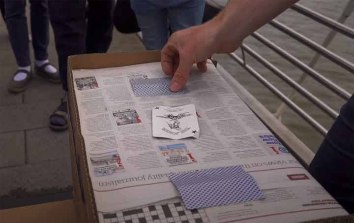 The basic setup for 3 Card Monte