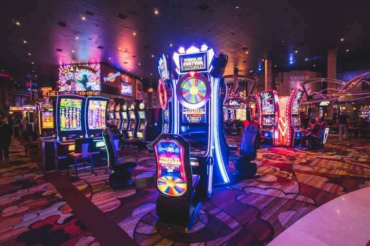A slot machine displaying a large jackpot amount.