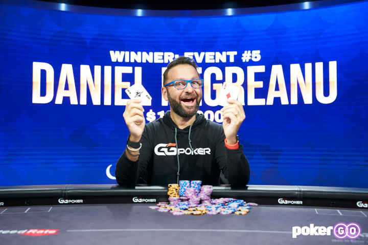 Daniel Negreanu at a poker table during a tournament