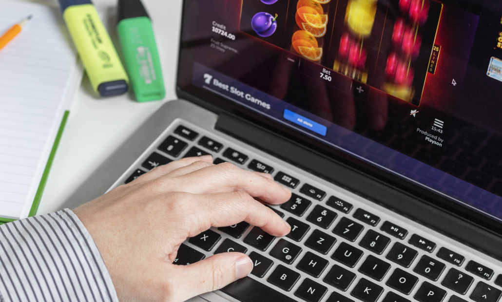 A smartphone displaying an online casino interface.