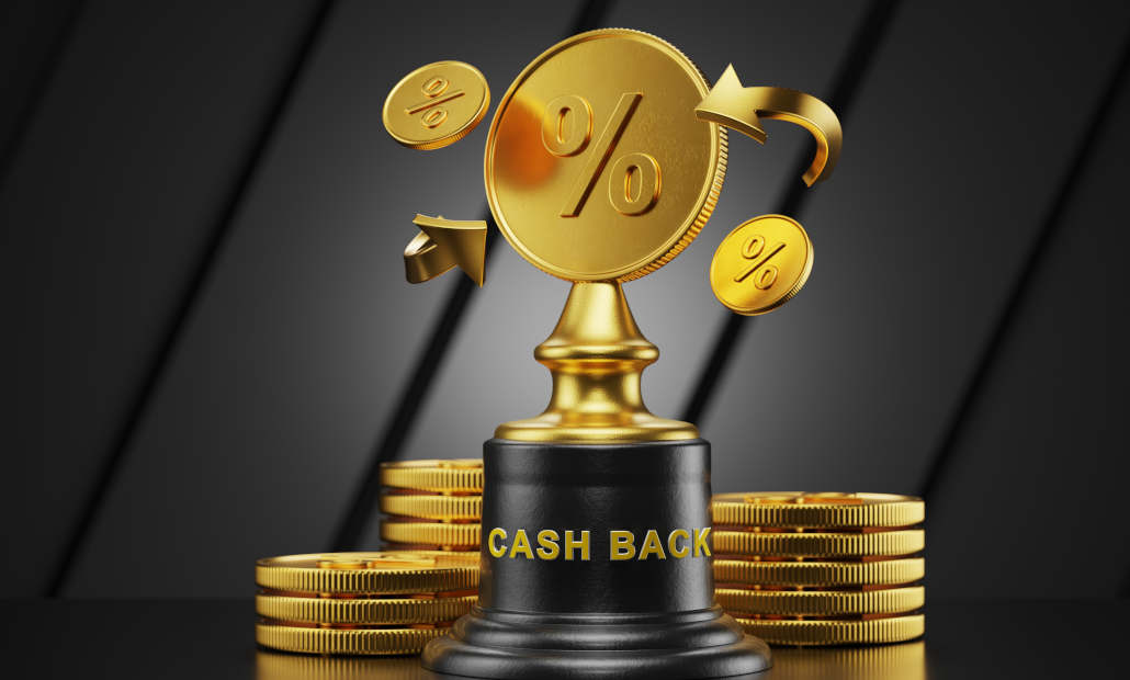 A graphic illustrating the concept of cashback in online gambling.