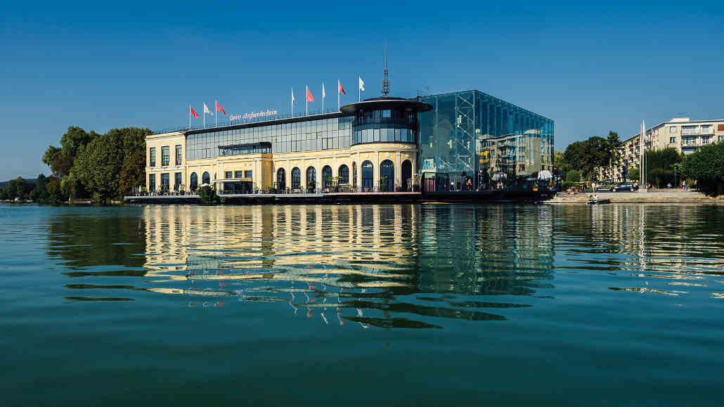 The grand entrance and atrium of Casino Barrière in France