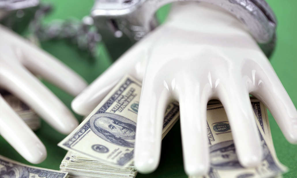 Stacks of cash representing money to be laundered.