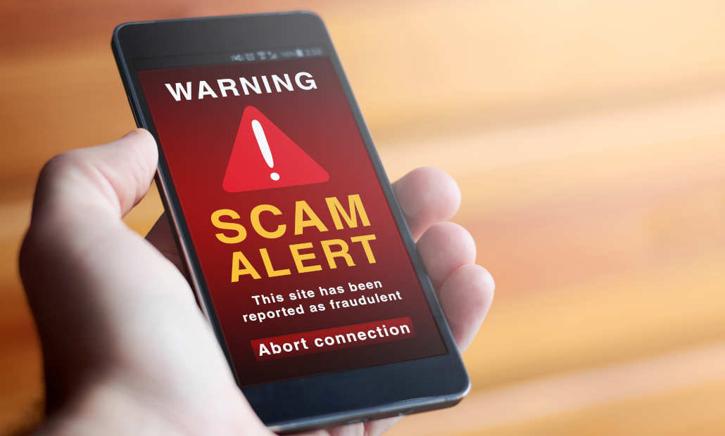 A computer screen showing a fake login page, an example of phishing.