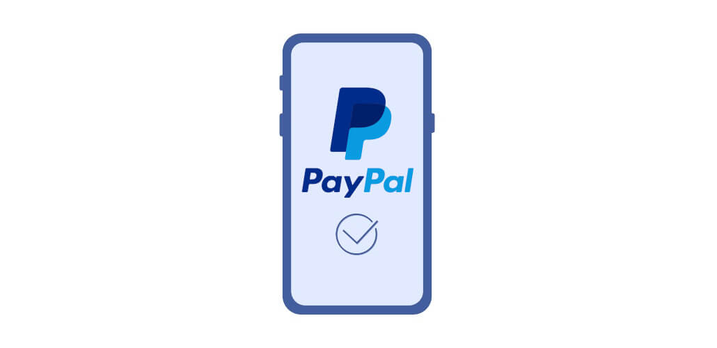 Illustration showing a fast transaction from a casino to a PayPal account, symbolizing instant payouts.
