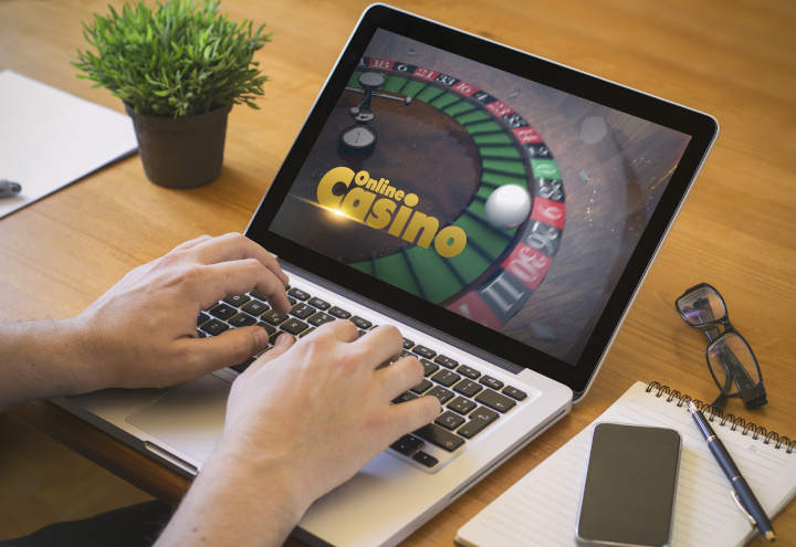 Digital representation of casino games on a screen.