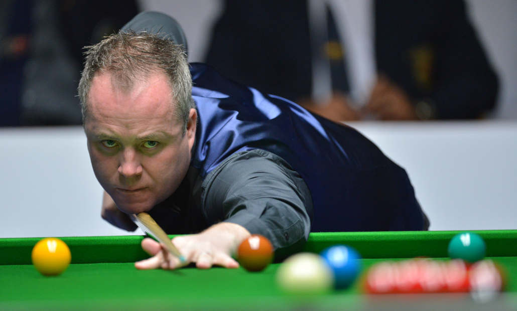 John Higgins focused during a snooker game