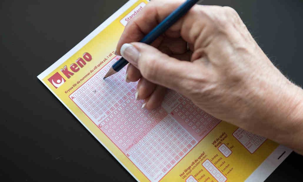 A digital screen displaying random numbers, illustrating the nature of keno.