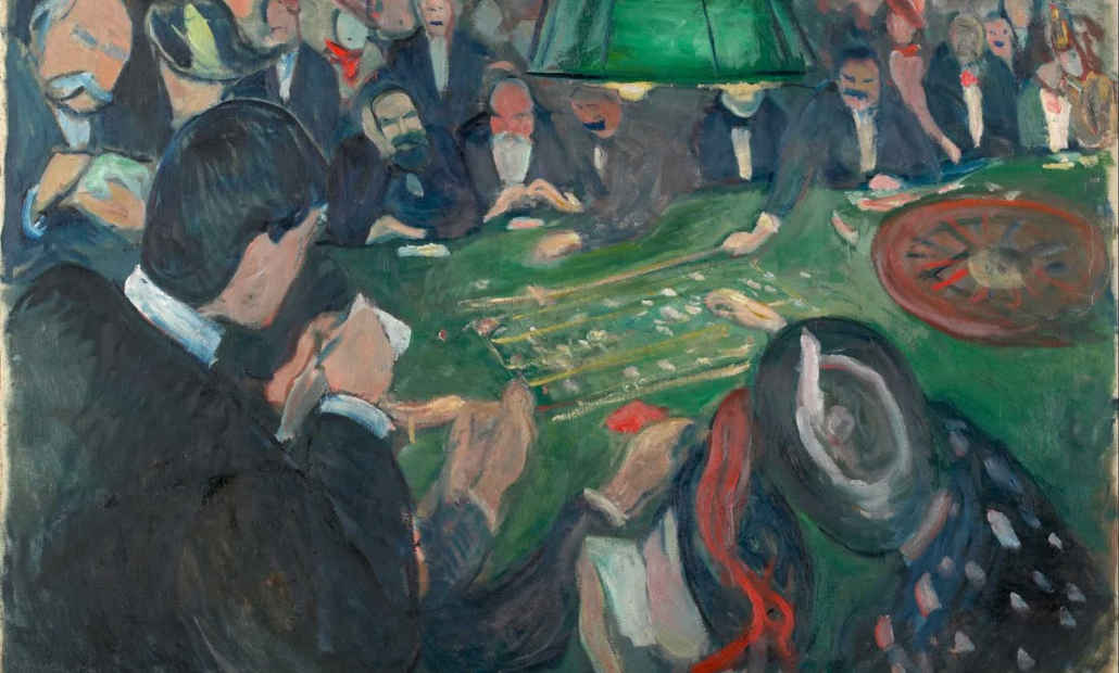 At the Roulette Table in Monte Carlo by Edvard Munch.
