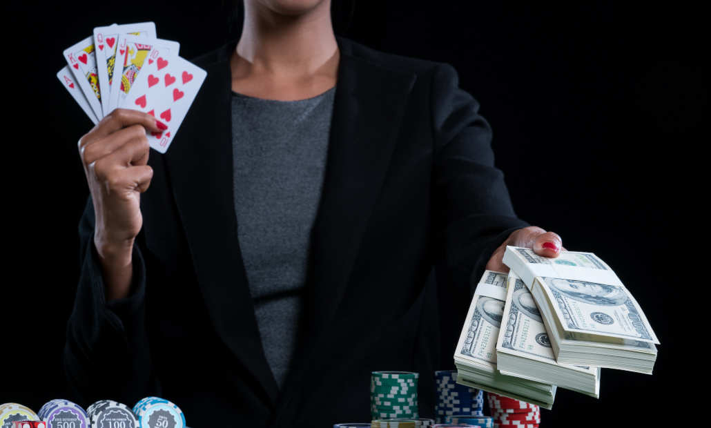 Illustration of online casino budget features on a screen.