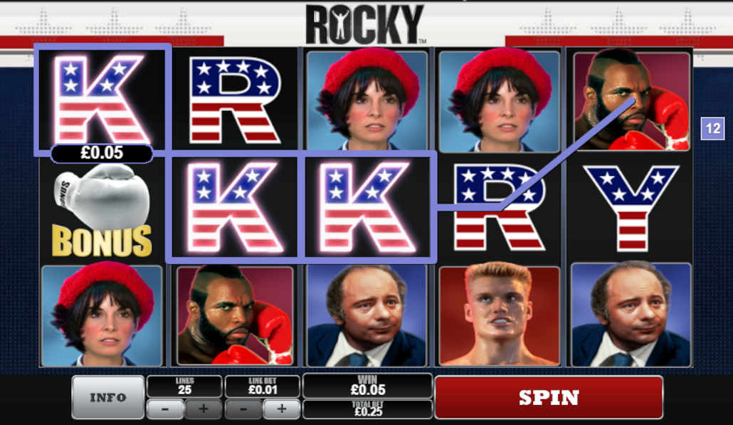 Rocky Balboa featured in the Rocky slot game.