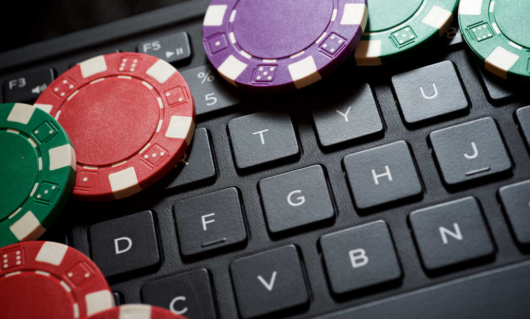 A graphic showing a shield and locks, symbolizing online casino security.