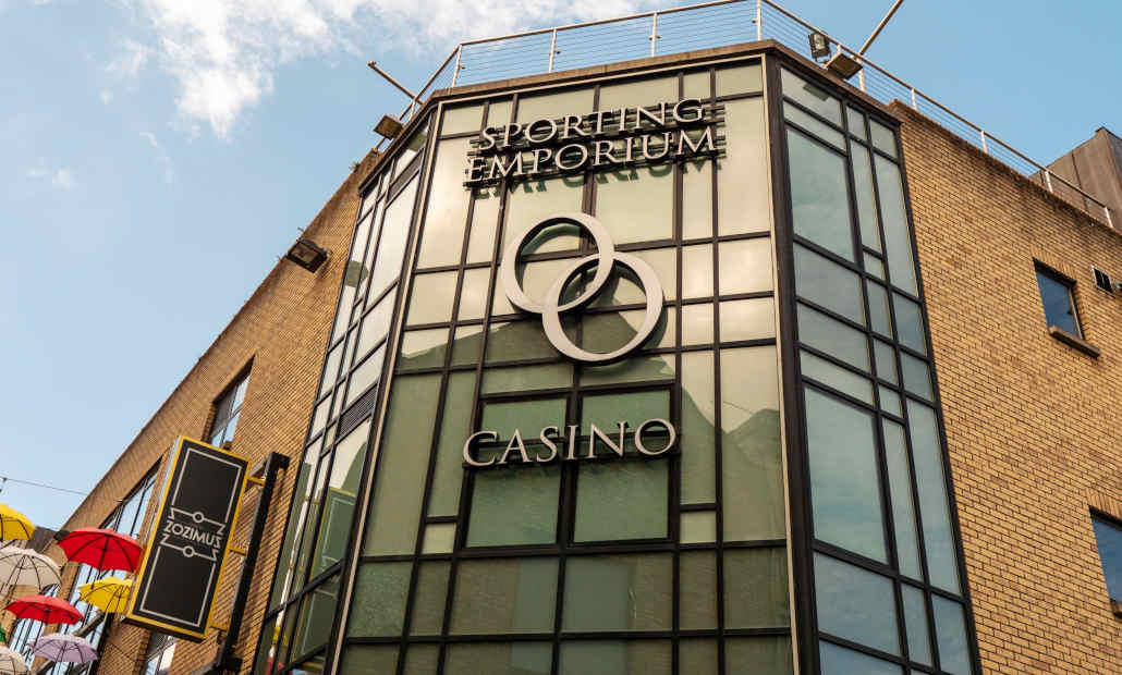 A game of roulette in progress at The Sporting Emporium Casino.