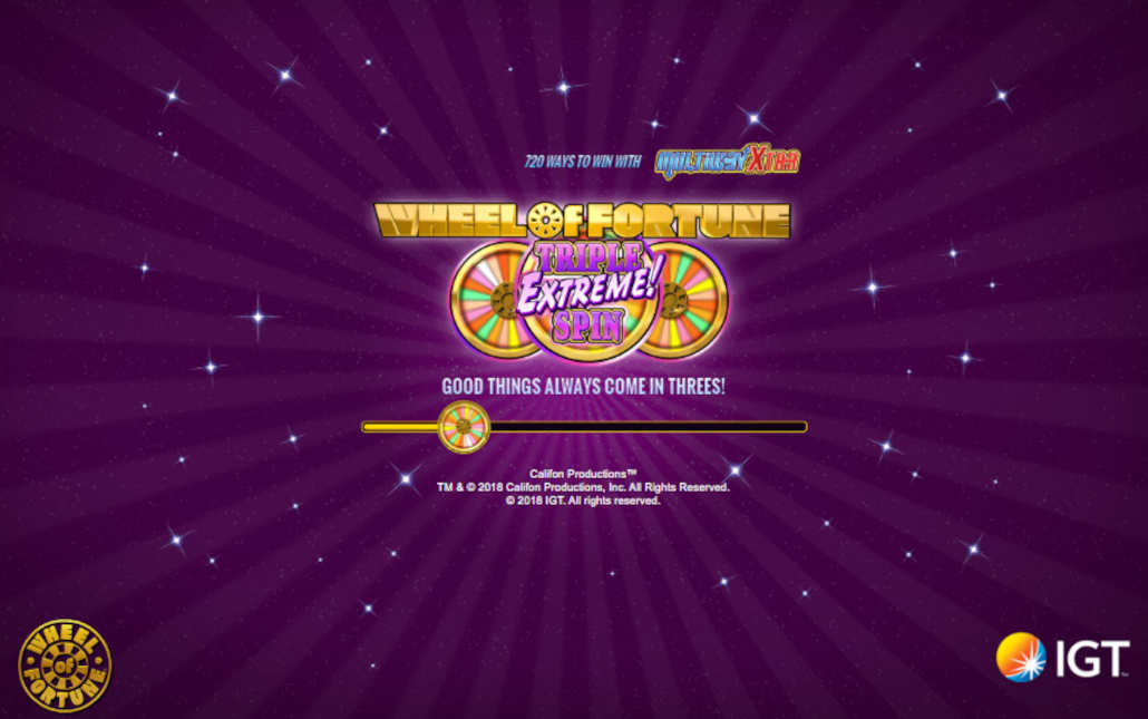 The Wheel of Fortune slot game interface.