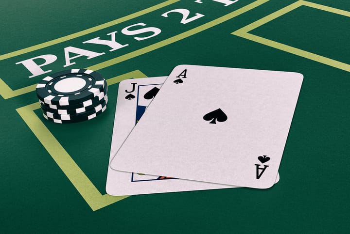 A printable blackjack strategy card showing different player hands and dealer upcards.