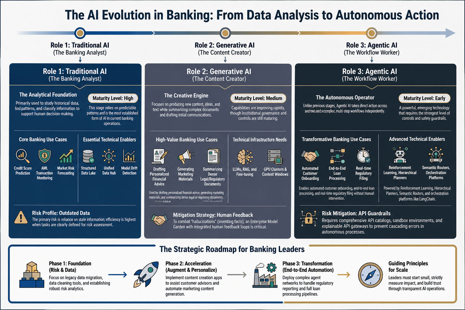 The AI Evolution in Banking: From Data Analysis to Autonomous Action