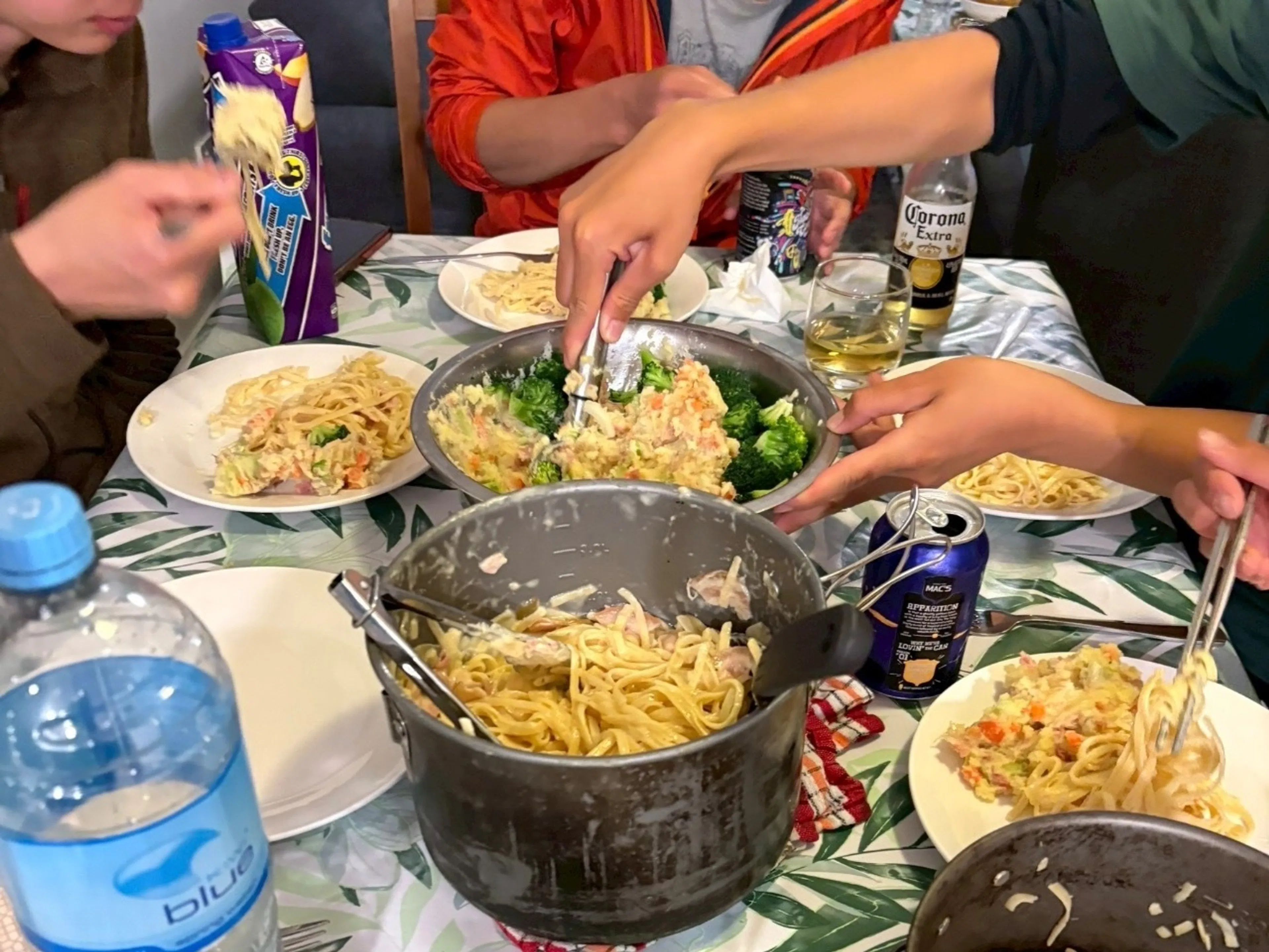 カルボナーラと一緒に