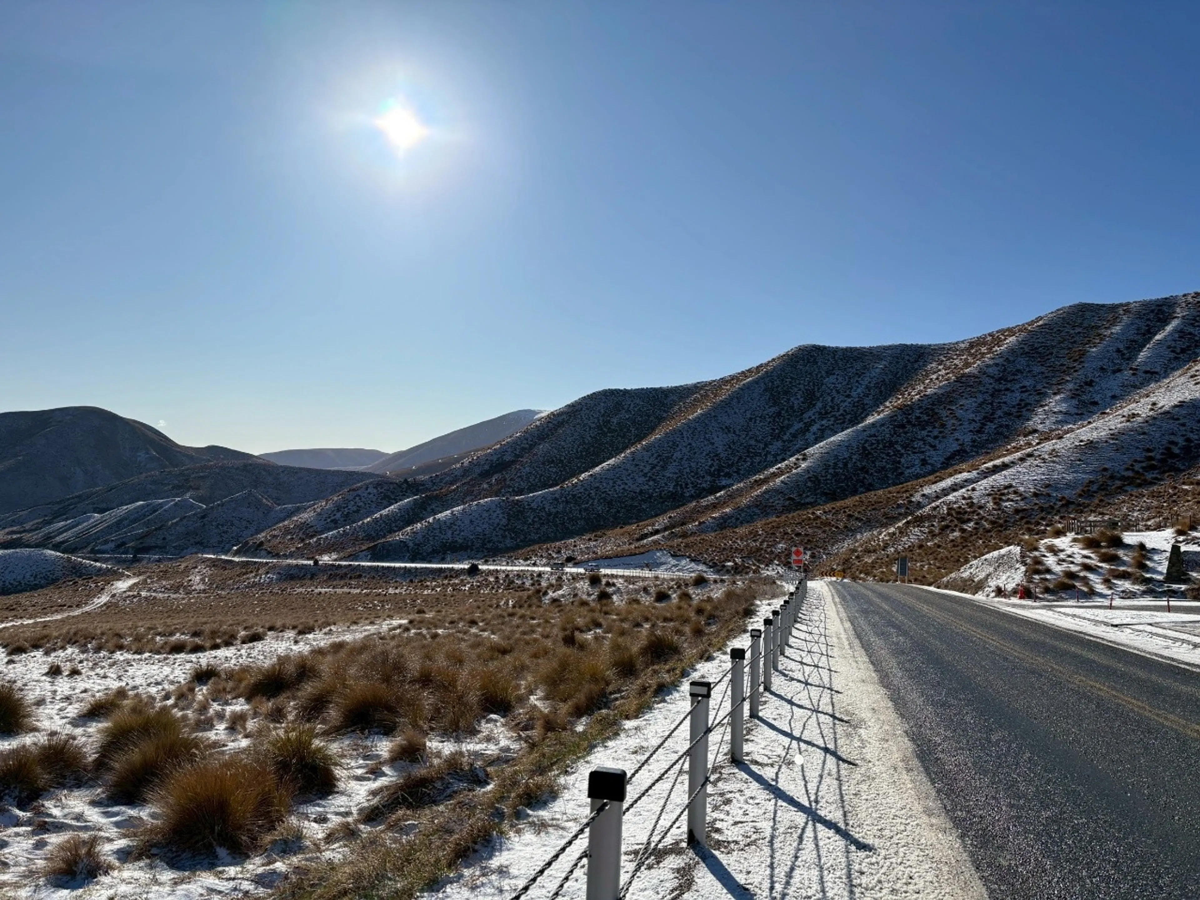 上の方は雪景色