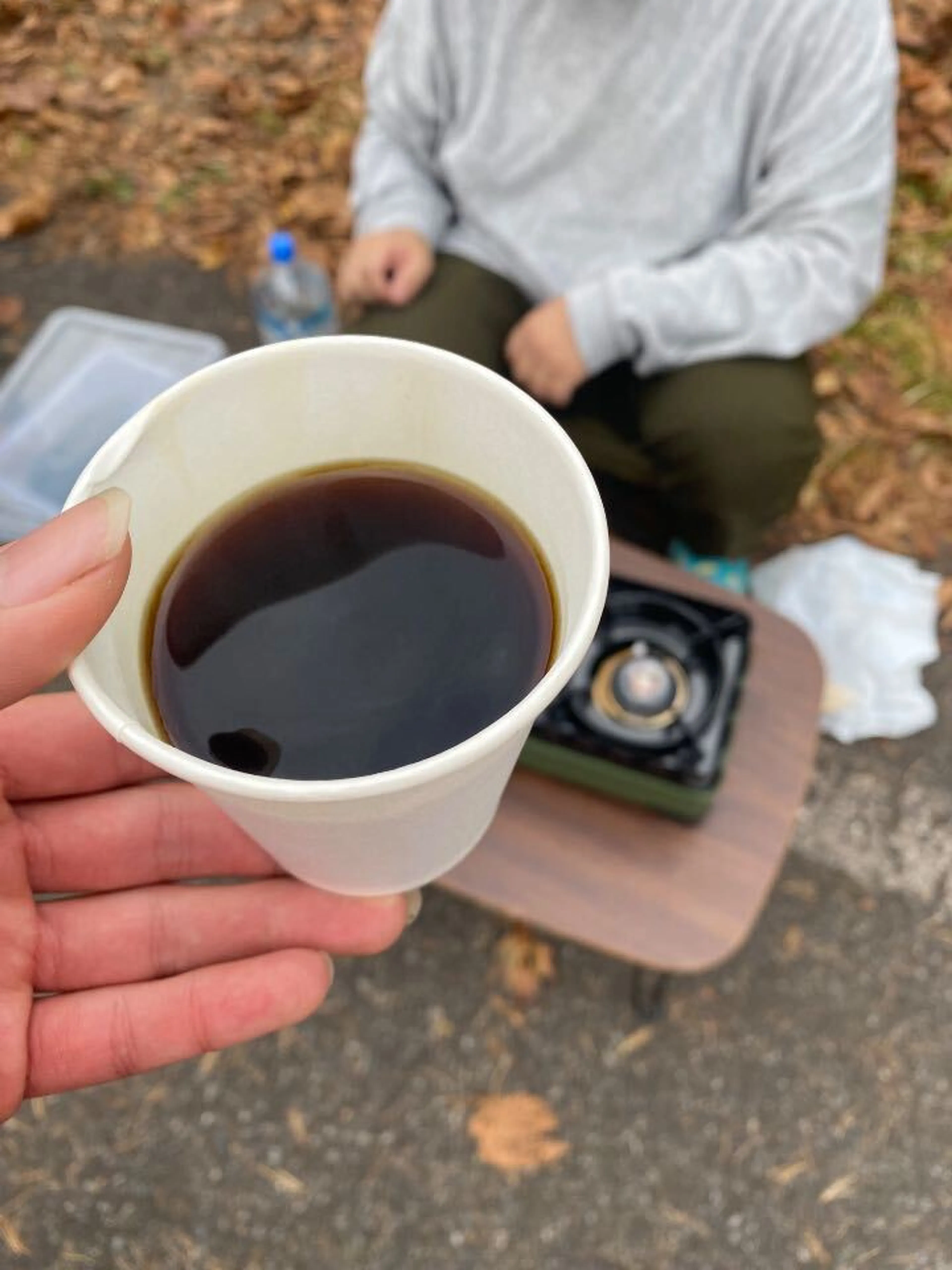 サイクリングしてる方に引き止められた、コーヒーとクリームパンあざす