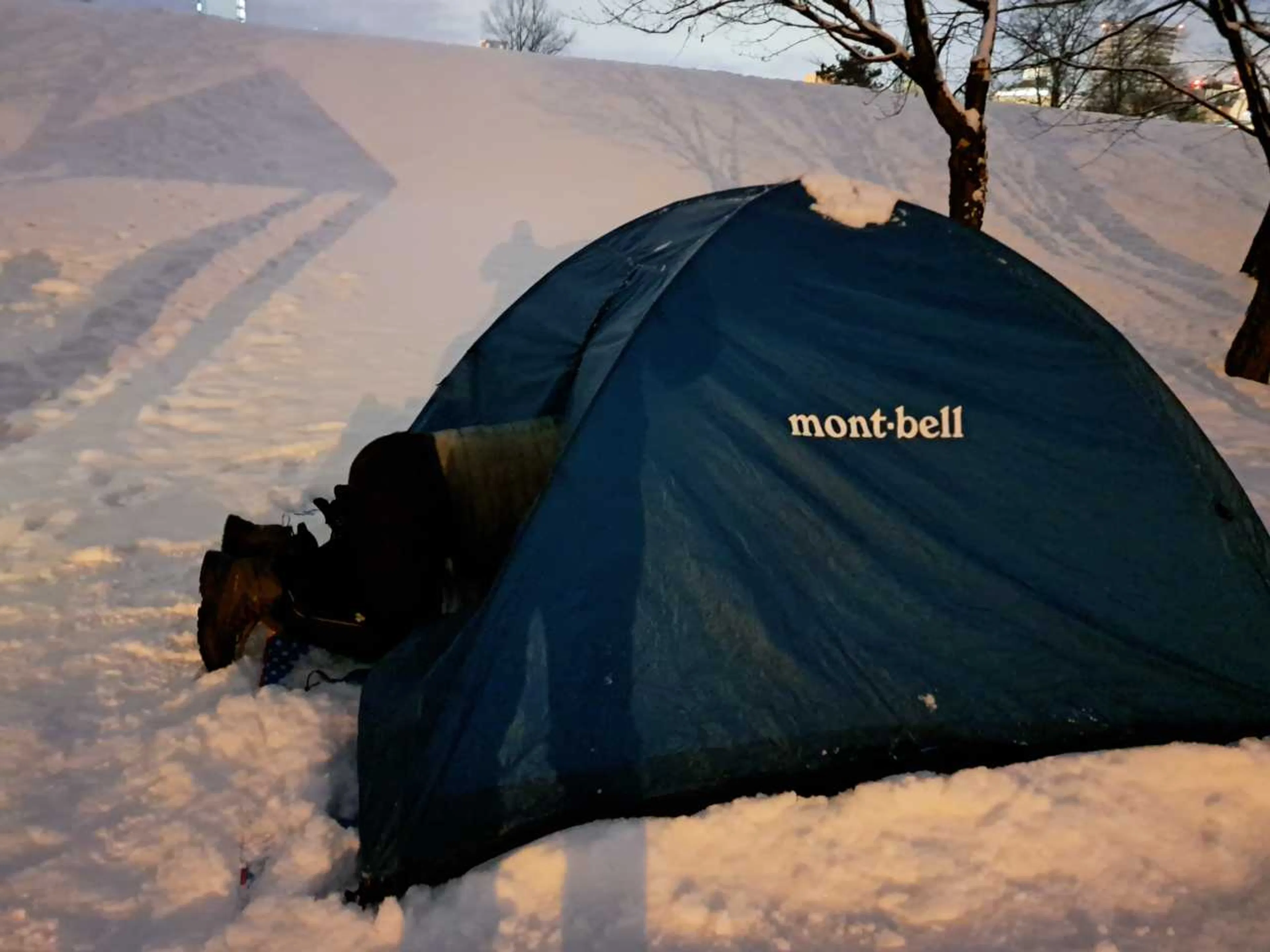 旭川の朝、少し降ったみたい