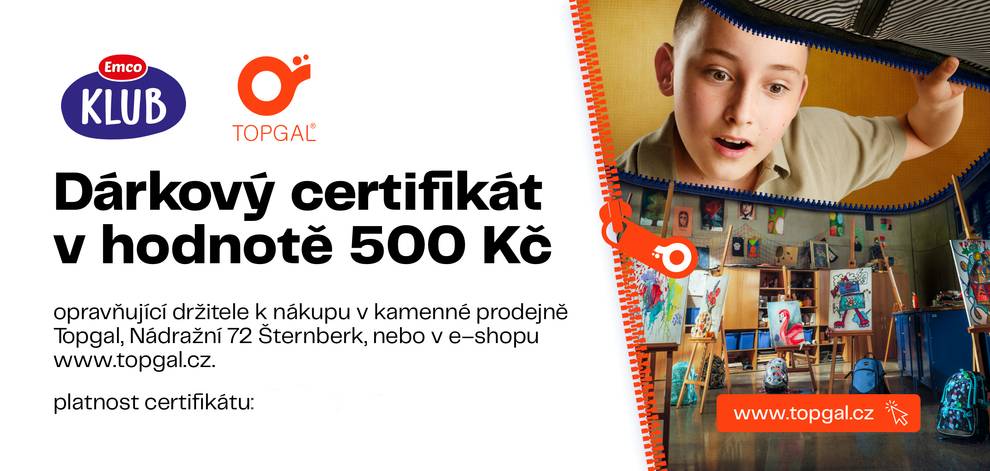 EMCO slevový kupón 500 Kč na Topgal