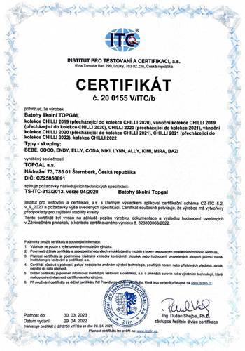 ITC Česká kvalita - certifikát