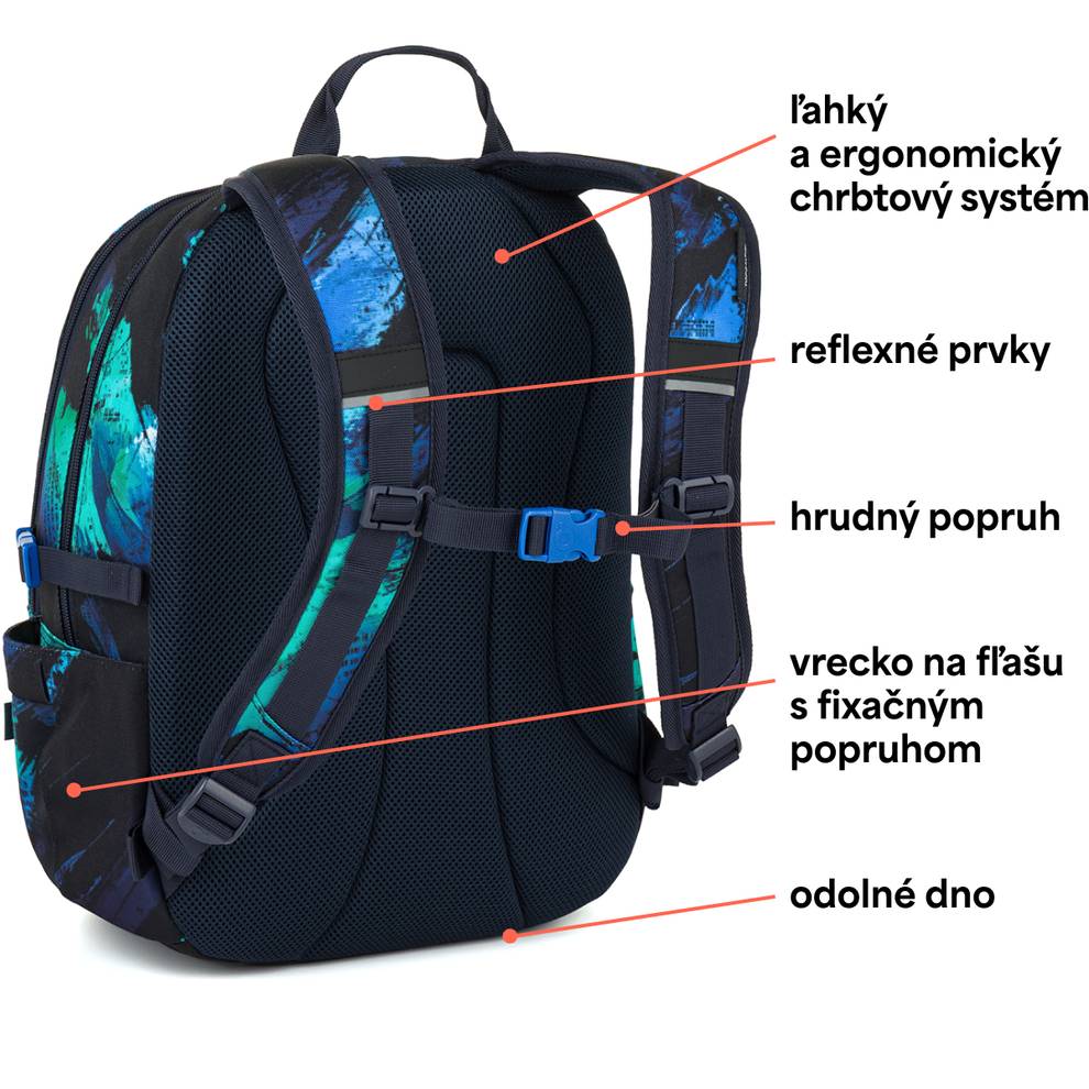 Študentský batoh VIKI - zadná strana