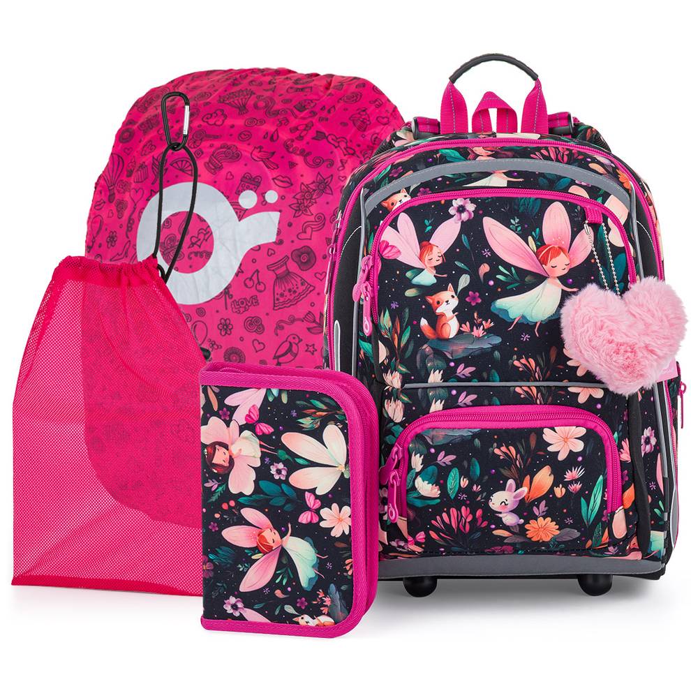 Iskolatáska szett BEBE 26002 SET 4IN1
