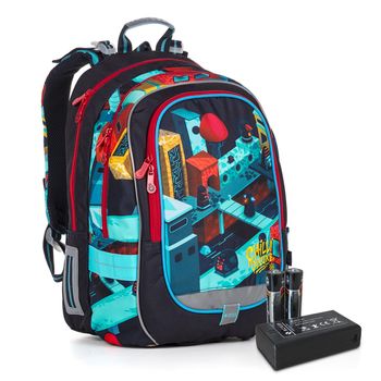 Modročerný školní batoh CODA 21020