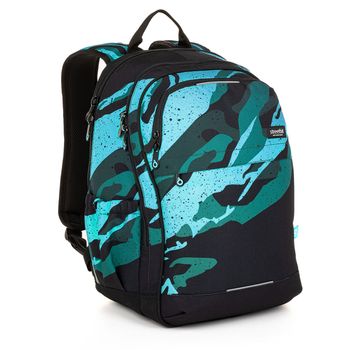 Studentský batoh Modré žíhání RUBI 24033