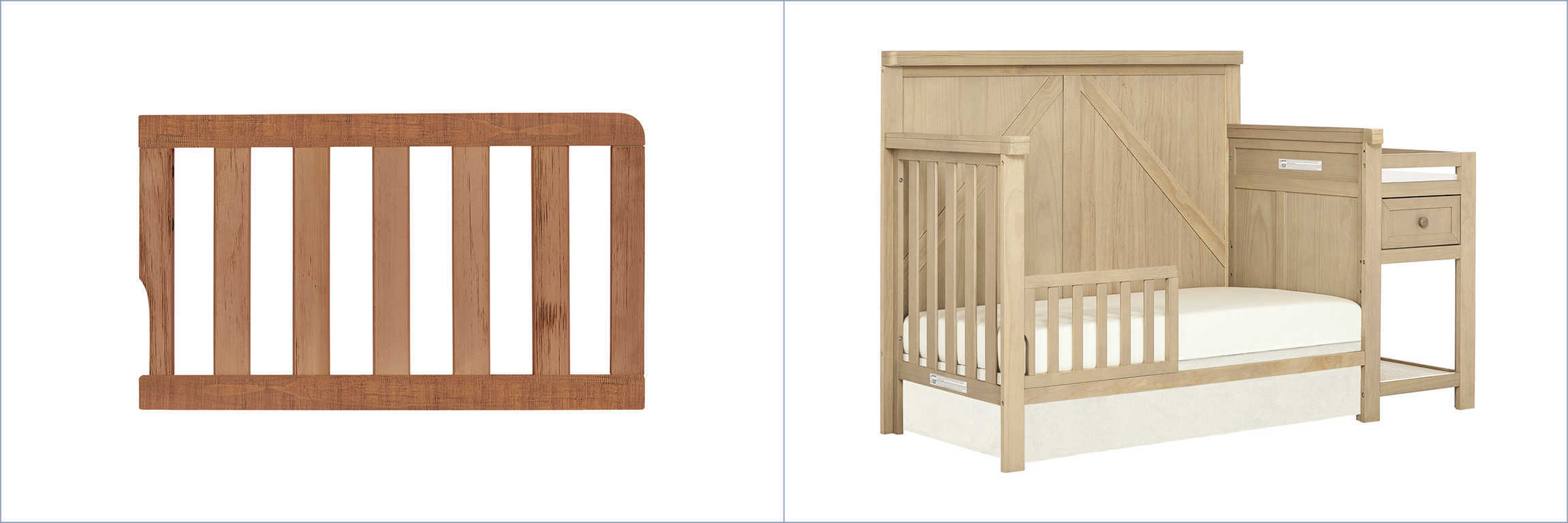 Convertible Crib Toddler Guard Rail Sweetpea Baby