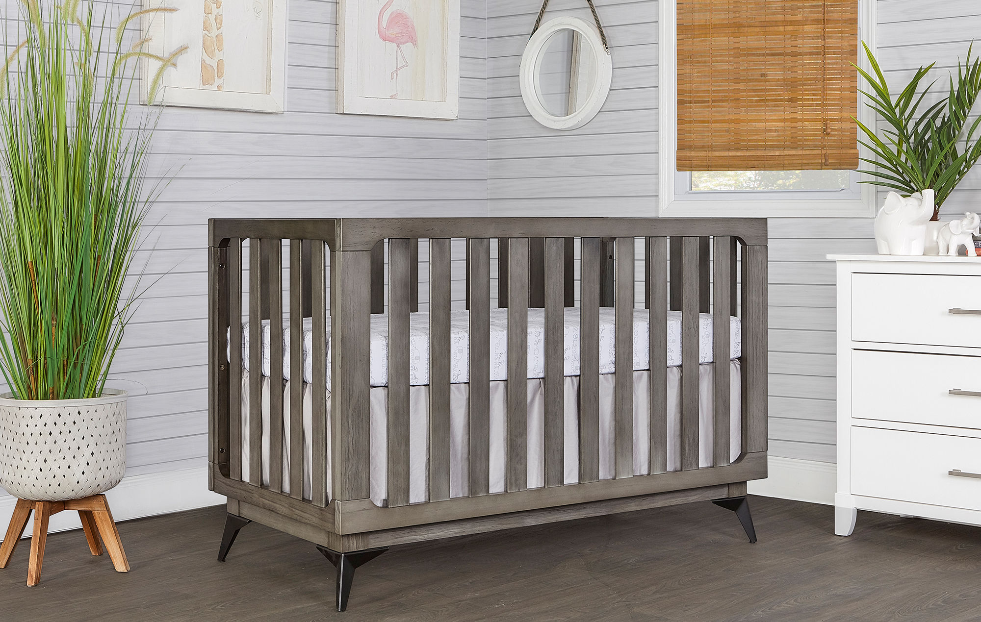 770BR-WGREY Ultra Modern II Crib Side