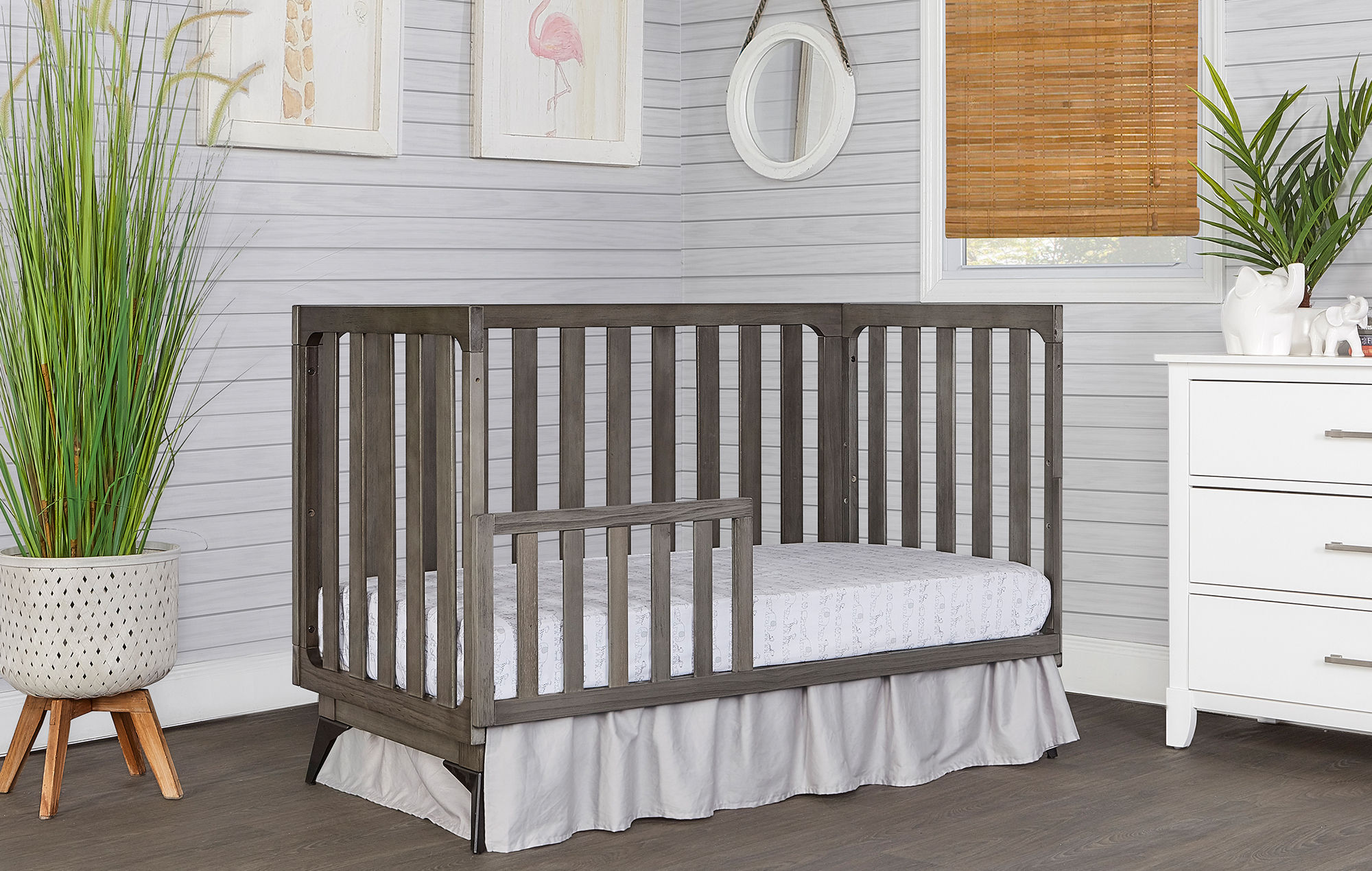 770BR-WGREY Ultra Modern II Toddler Bed