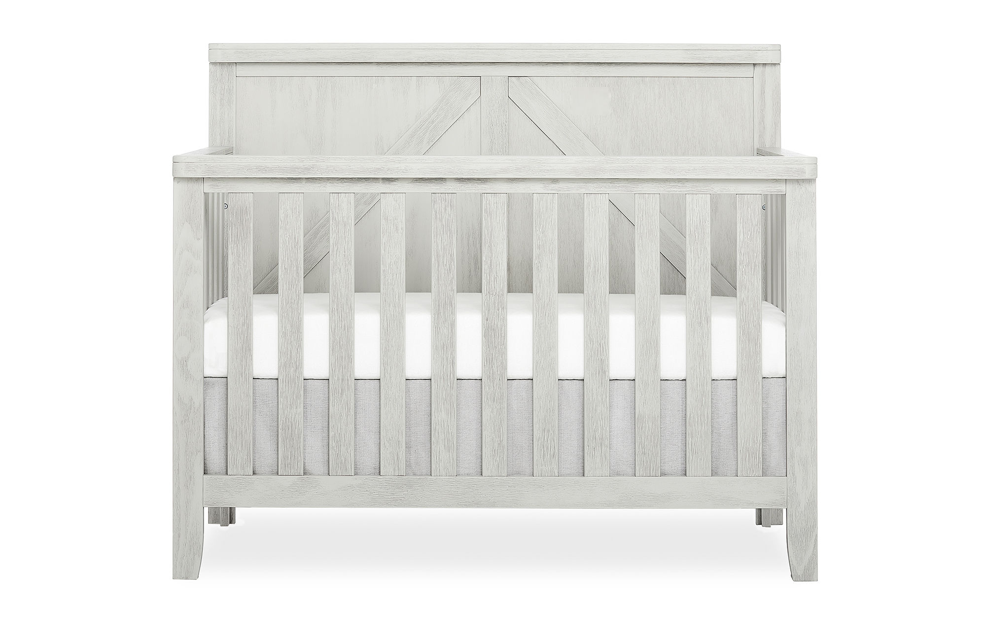 771-BWHITE Redwood Crib Front