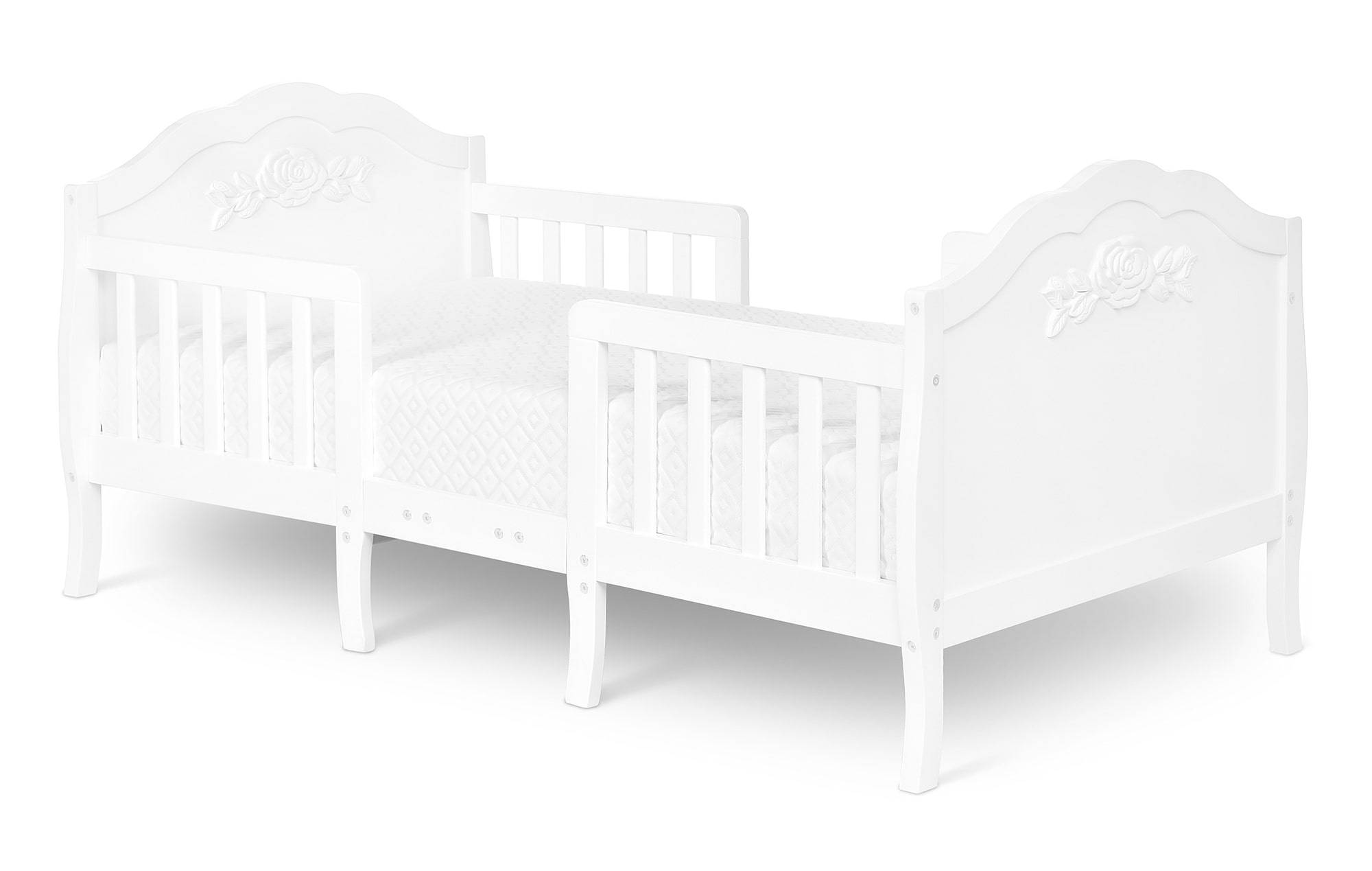 640_WHT Rose Toddler Bed Silo 1