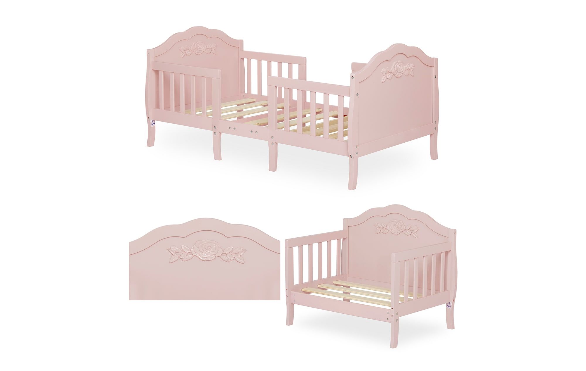 640_BLUSH Rose Toddler Bed Collage 2